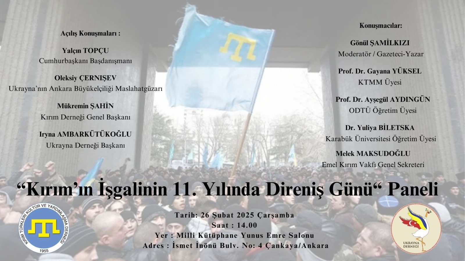 Kırım’ın İşgalinin 11. Yılında Direniş Günü / Panelimize Davet