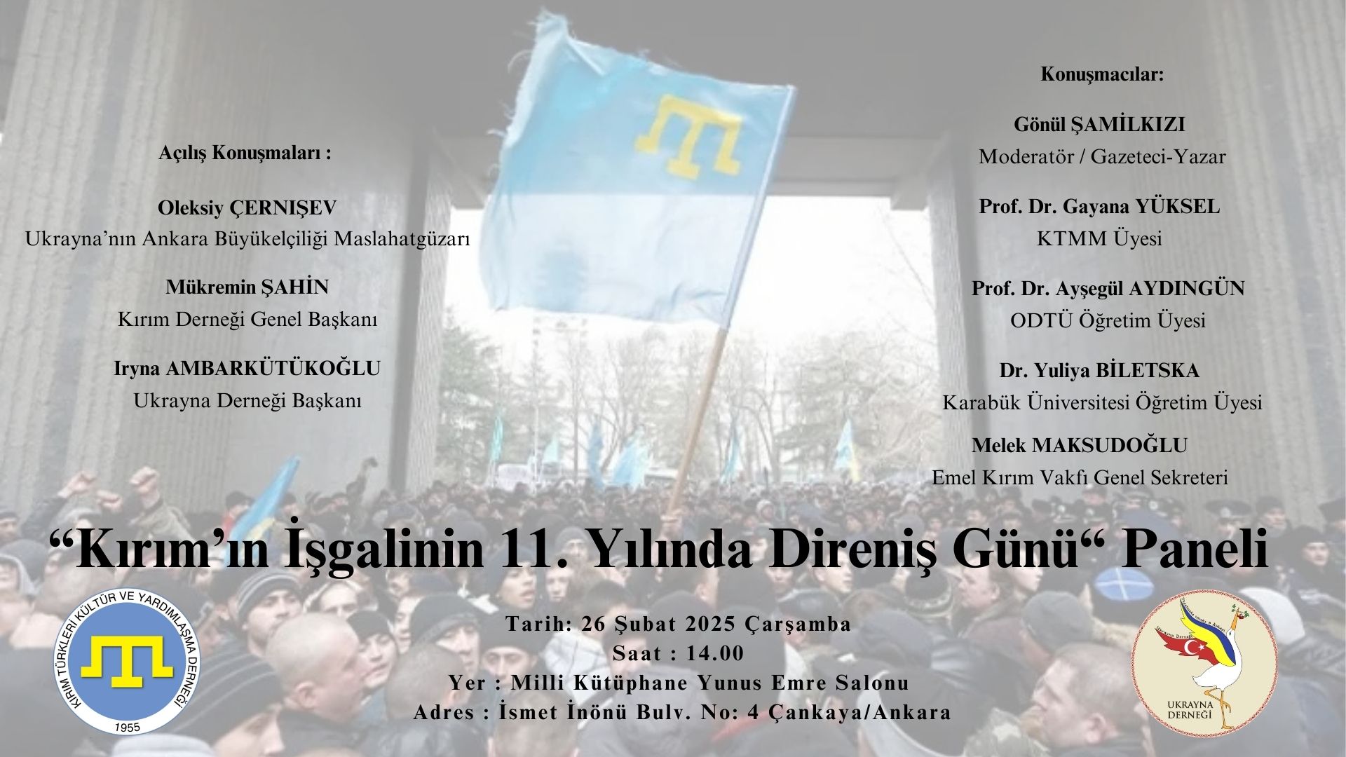 Kırım’ın İşgalinin 11. Yılında Direniş Günü / Panelimize Davet