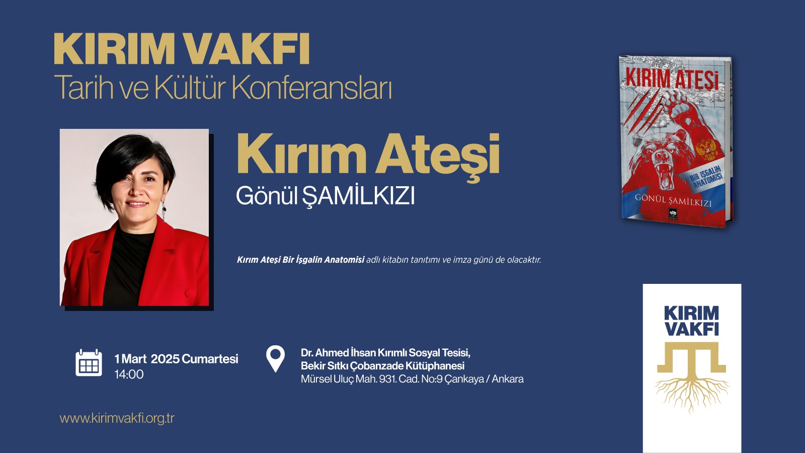 “Kırım Ateşi” Konferansı ve İmza Gününe Davetlisiniz